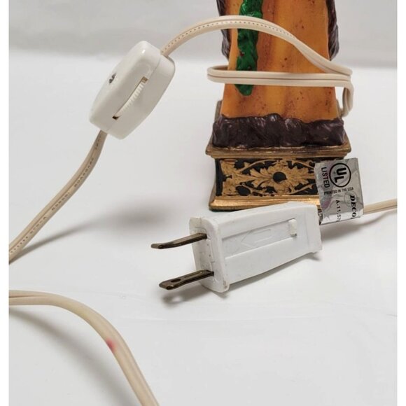 Vintage Pencil Santa Claus 13.5" Candle Lamp Garland Lantern Christmas Decor - Picture 7 of 10